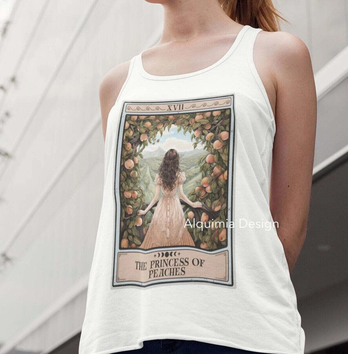 The Princess Of Peaches Tarot Card Tank Top, Peach Fruit M