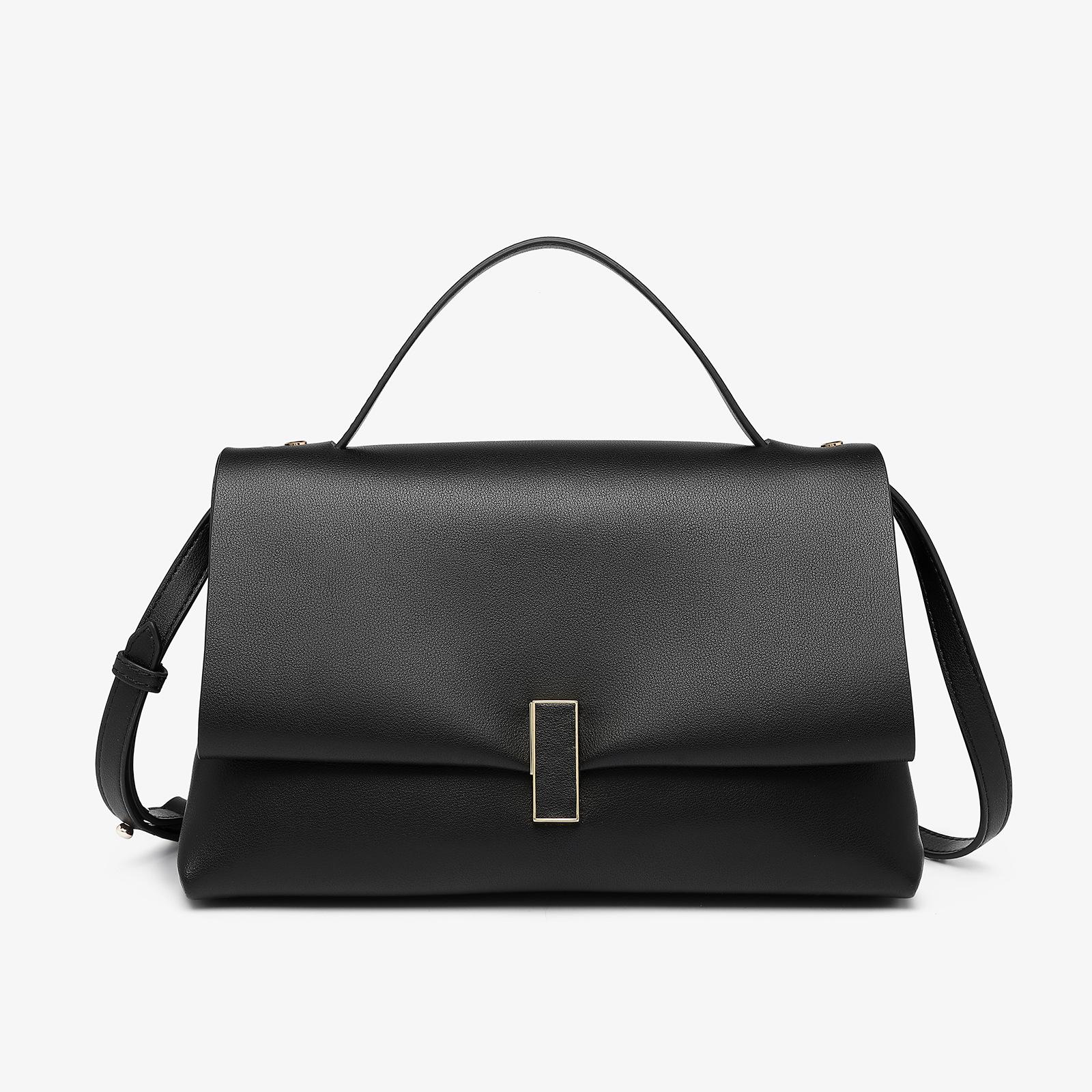 

Весенняя кожаная сумка высокого класса для женщин, кожаная сумка через плечо, женская сумка, маленькая квадратная сумка 28*10*17CM чёрный