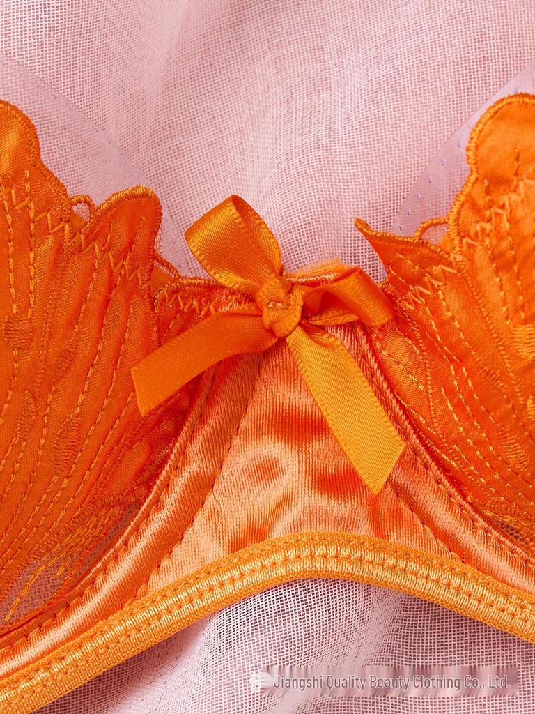 Y Ekskluzywny Zestaw Bielizny z Kwiatowym Haftem dla Kobiet 23171