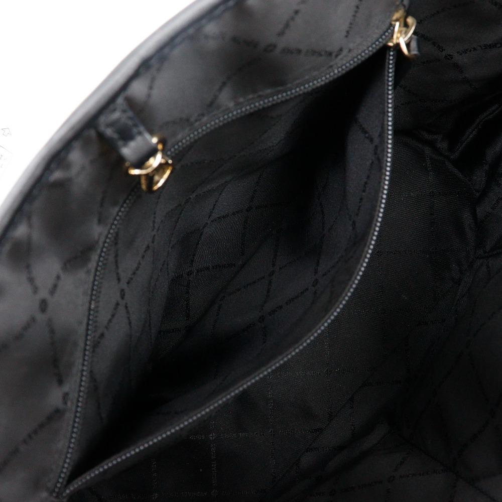 Michael Kors Jet Set Travel Tote Bag 35F1GTVT2L Graphic Logo Black PVC Women Used