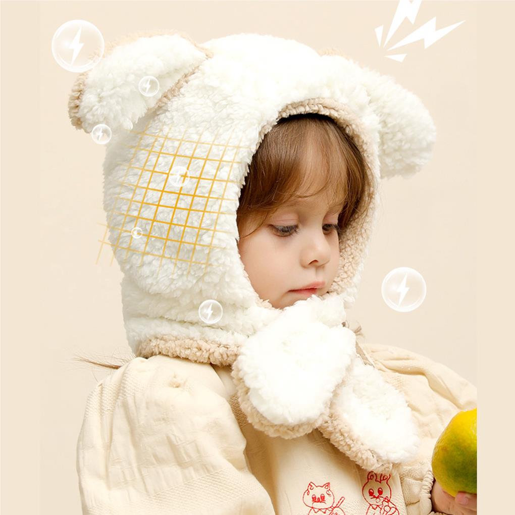 Children Hat Skin-Touch Novelty Cold Resistant Winter Kids Accessories Hat School Travel Baby Caps Cartoon Scarf Warmer
