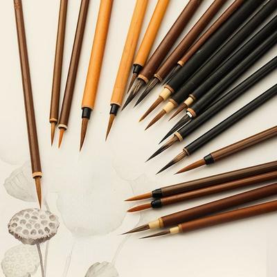 High Quality Professional Hemming Thin Drawing Chinese Brushes Calligraphy Brushes Painting Pens Crisperding