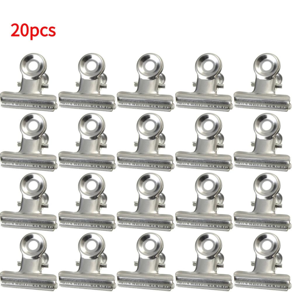 Stainless Steel Chip Bag Clips For Air Tight Seal Grip Food Sealing Clamp Clip  Binder Paper Photo File Stationary Binder Clip