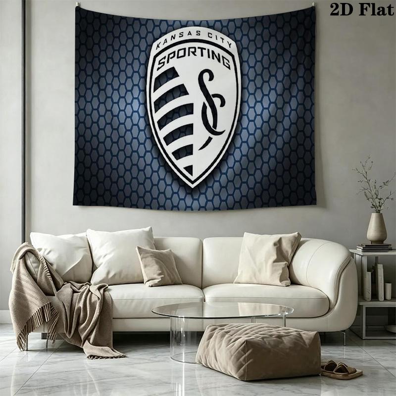 Sporting Kansas City Wall Tapestry Aesthetic Wall Hanging Printed Fabric Blanket Decorative Tapestries for Bedroom Living Room Home Decor
