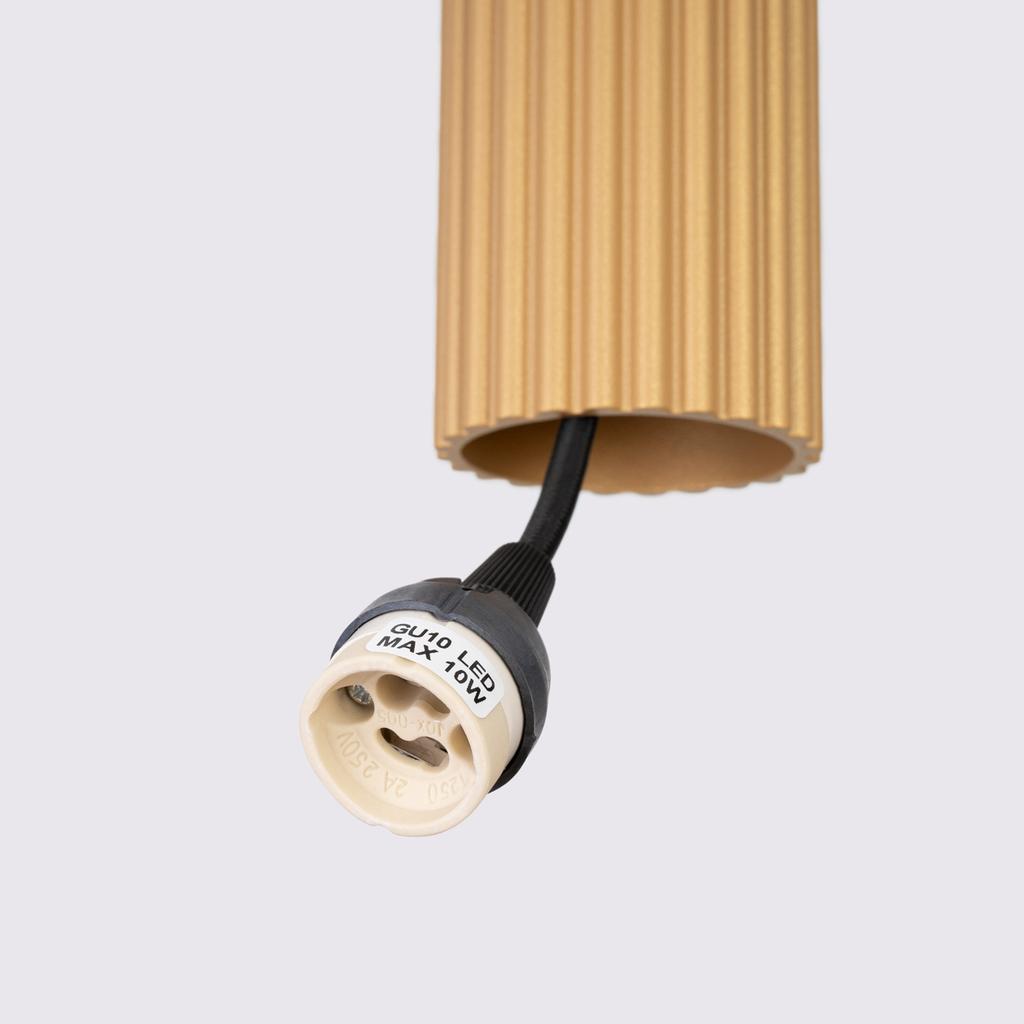 Lampa Wisząca Amber 3 Gu10 Złoty Alu Lumilo 15.675.57