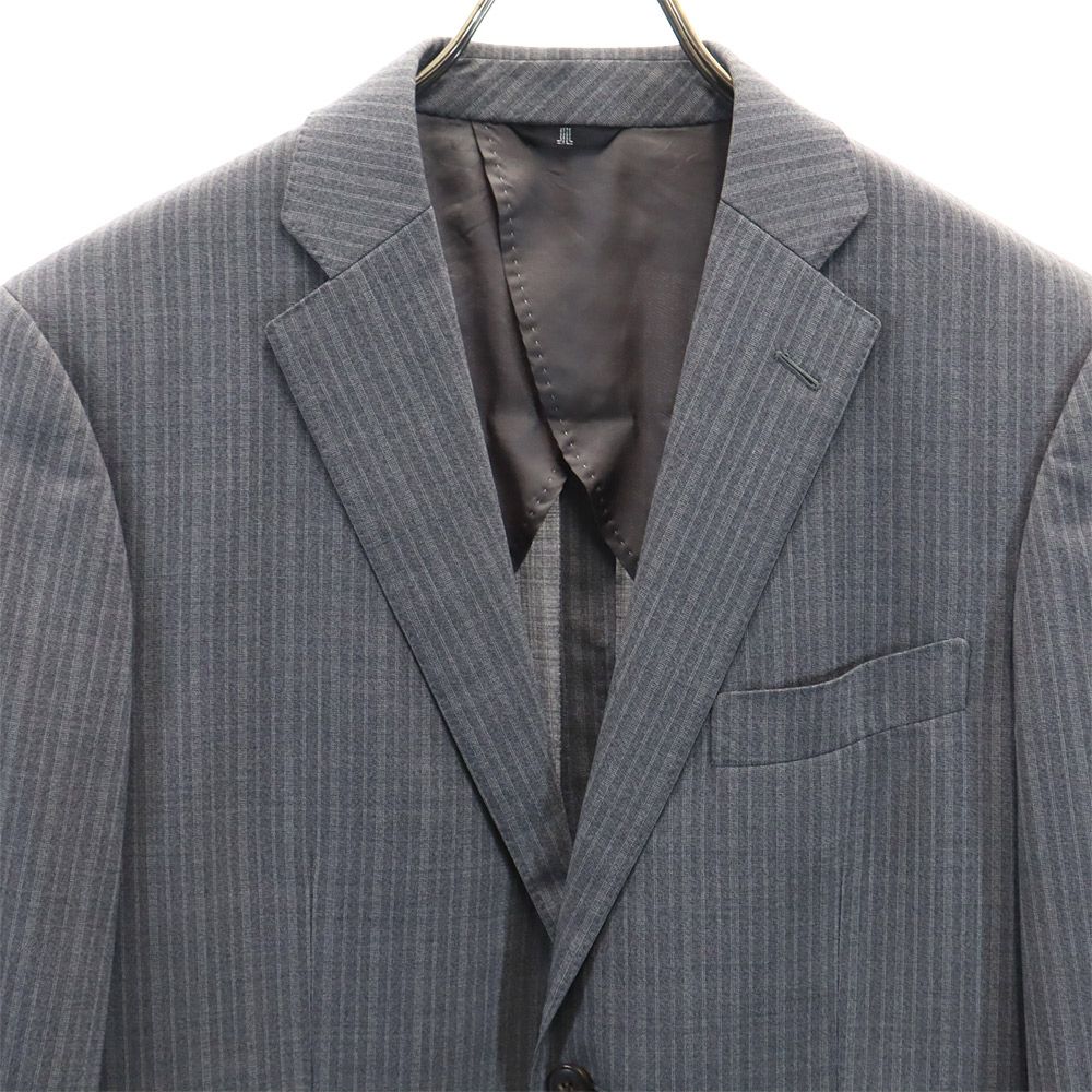 Lanvin Made In Japan Striped Pattern Wool Tailored Jacket COLLECTION Men's Used