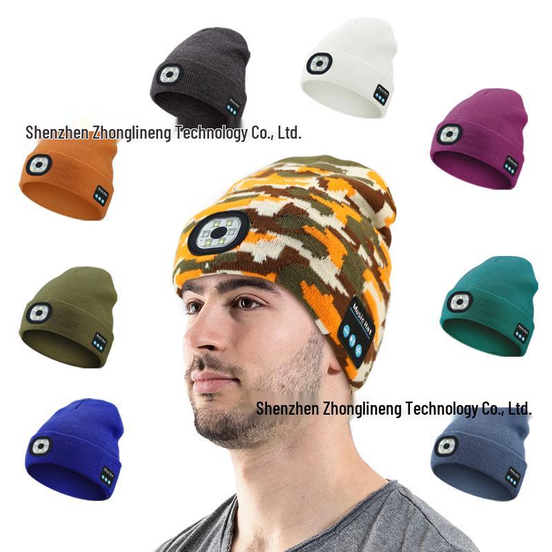 LED-leuchtende Bluetooth-Kopfhörer-Mütze - Warm, kabellos und stilvoll, gestrickte Mütze