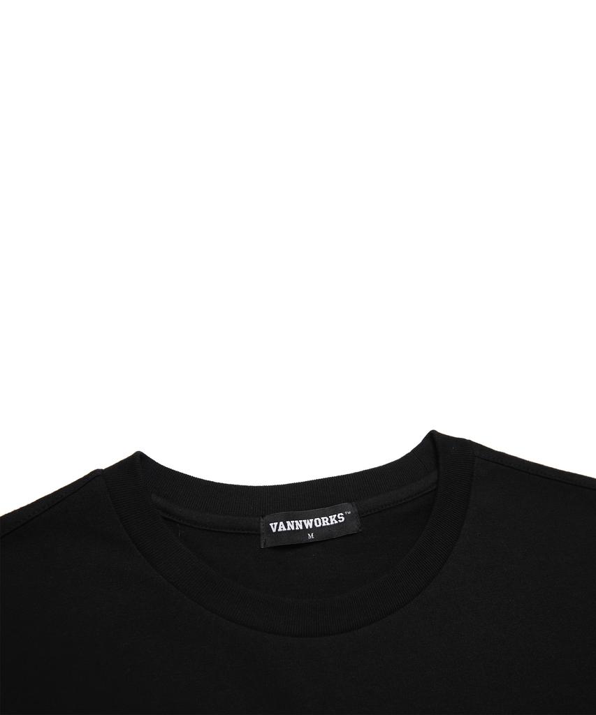 VANNWORKS Sumflower Oversized Short Sleeve T-Shirt (Vs0059) Black