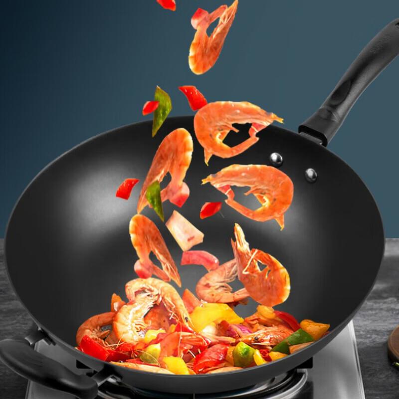 SUPOR FC34E15 34cm Unbeschichteter Gusseisen-Wok