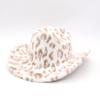 Women's autumn and winter new leopard print western cowboy hat European and American fashion plush hat thickened woolen hat fashion sun hat