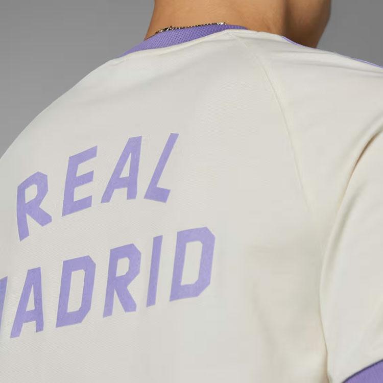 Adidas Originals Logo Striped Round Neck Slim Fit Short Sleeve Raglan American Vintage T-Shirt Men Tops Purple IY0057