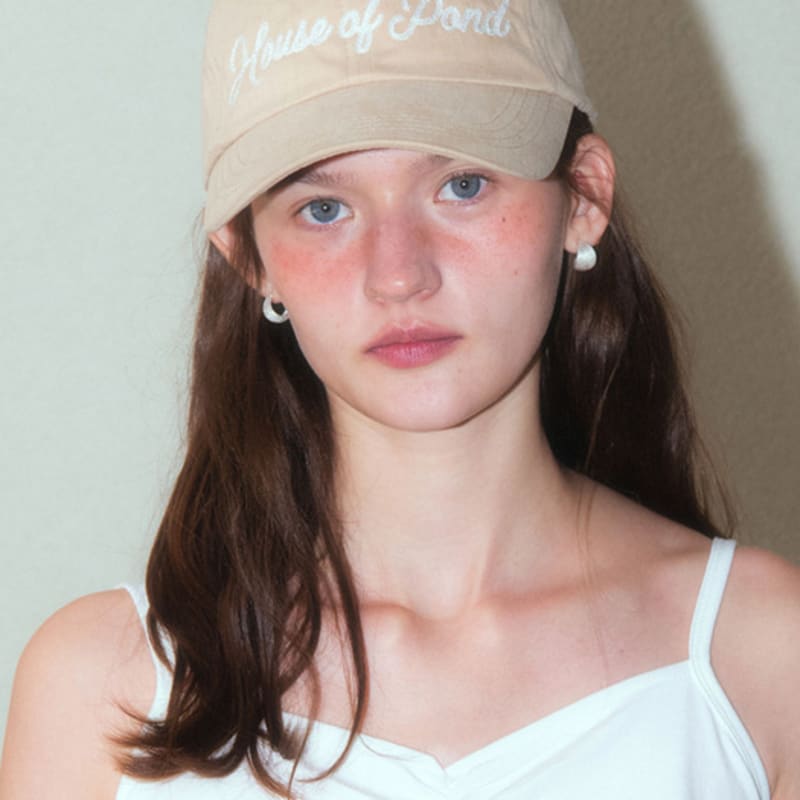 HOUSE of POND Chain Logo Ball Cap_Beige