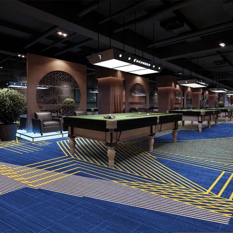 Luxury Printed Carpet for Hotel Billiard, Game, and Recreation Rooms – Wall-to-Wall Hallway and Private Room Flooring