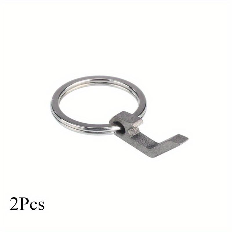 2Pcs Titanium Alloy Folding Bottle Opener & Corkscrew - Compact, Durable Design for Camping, Outdoor Adventures & Everyday Kitchen Use