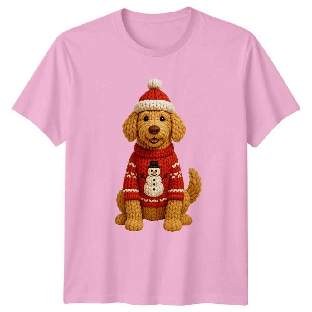 Knitted Dog SnowUnisex Christmas Holidays Unisexs TShirt Unisexs Tee Graphic Shirt