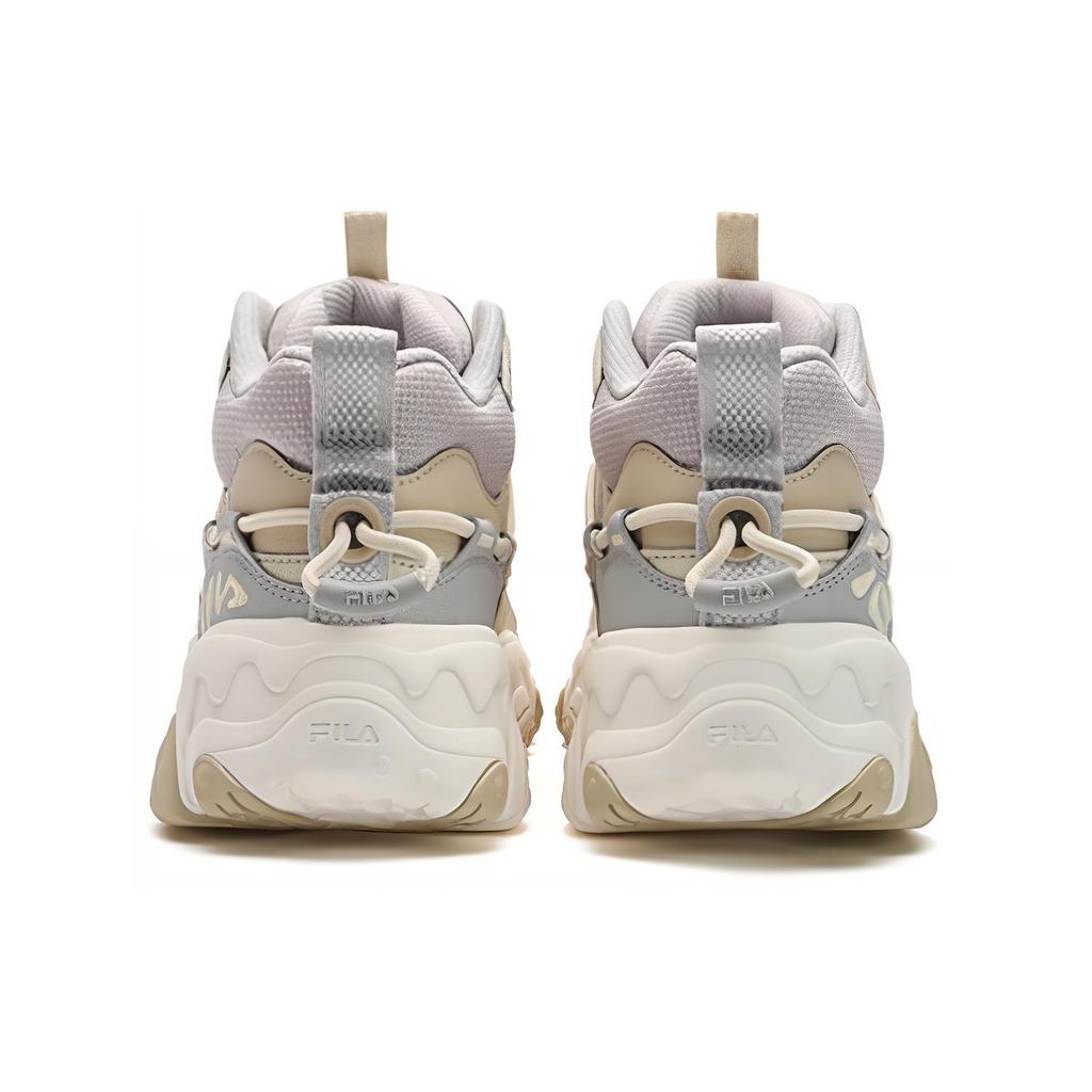 New FILA FLUID 5 Cat Paw 5.0 Cushioning Wear Resistant Mid Top Casual Shoes Women's Beige F12W412116FVW