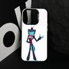 H-Hazbin V-Vox Phone Case For iPhone 17,16,15,14,13,12,11 Plus,Pro Max,XS,Colored Silver Plated Inside Cover