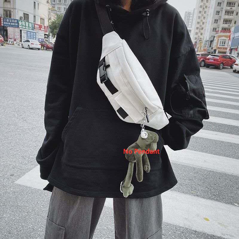 Женская однотонная сумка-молния Shell Bun Crossbody Chest Bag Leisure Canvas Clinned — фото 4