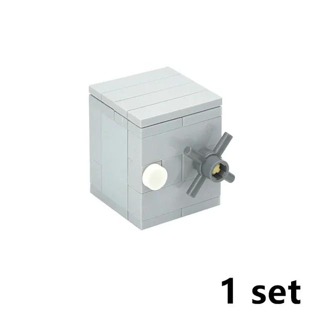 Dollar Bill Ville Or Argent Argent Pièce Diamants Brique DIY Ville Distributeur Automatique Machine à Argent Accessoires Coffre-fort Bâtiment Bloc 3069