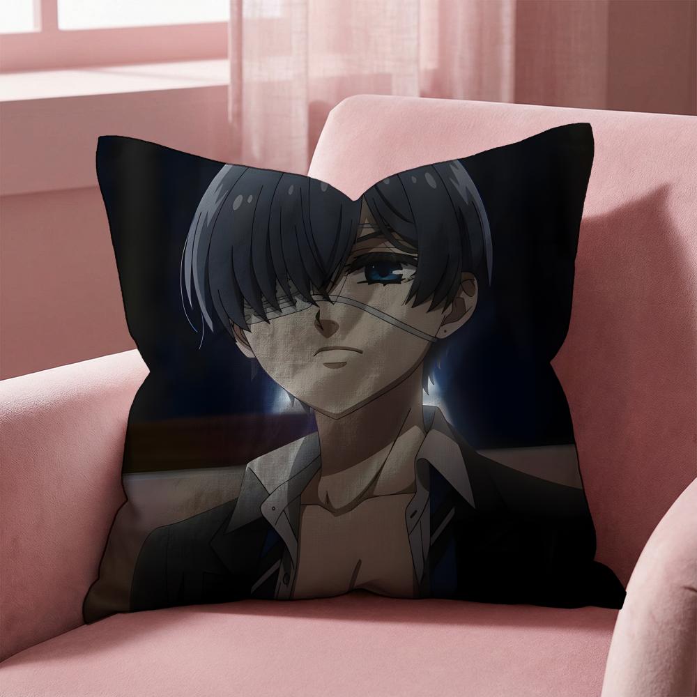 Black Butler Cushion Cover Multi-Scene Pillow Cover for Home & Car - Reversible, Soft & Durable for Daily Use