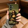 Aesthetic Funny David Mona Lisa Phone Case For Samsung S25,S24,S21,S22,,Plus S23,S30,Ultra,S20,Fe,Lite,Black Soft Silicone