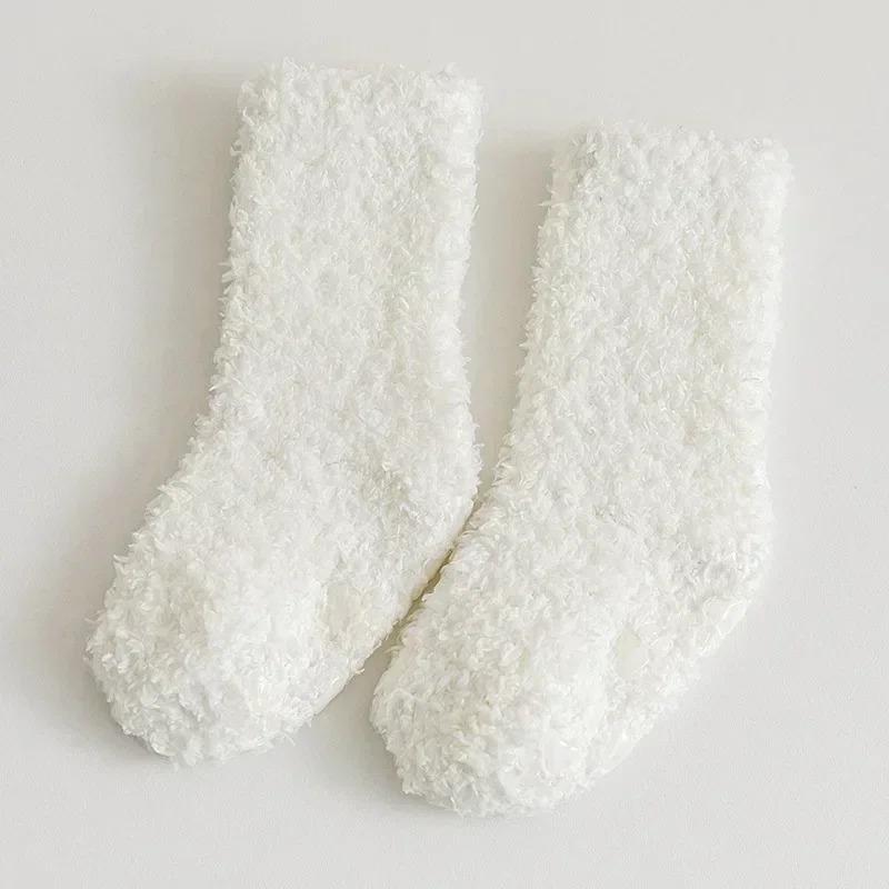 Kids Socks Thick Cold Winter-Socks Super Warm Students Children Snow Sock Baby Christmas Gifts Coral Fleece Non-slip
