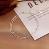 Popular 925 Silver Small Round Bead Chain Bracelet Double-layer Snake Bone Bracelet Women Fashionable Jewelry Gift