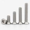 304 Stainless Steel Pan & Phillips Head Countersunk Screws M2.5-M4, Set of 6 Sizes