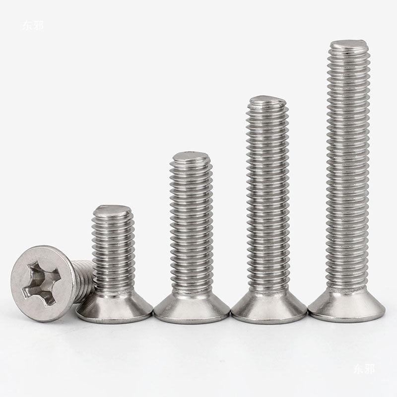 304 Stainless Steel Pan & Phillips Head Countersunk Screws M2.5-M4, Set of 6 Sizes