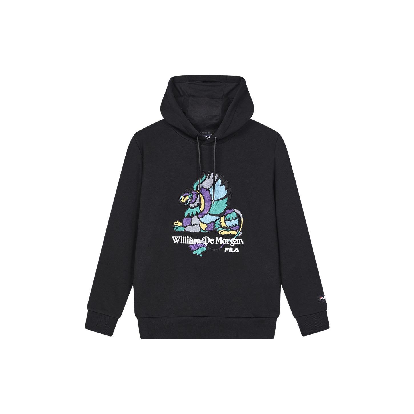 

FILA Cartoon Print Hooded Casual Pullover Sweatshirt Men sweatshirt Black F11M418218F-BK XL