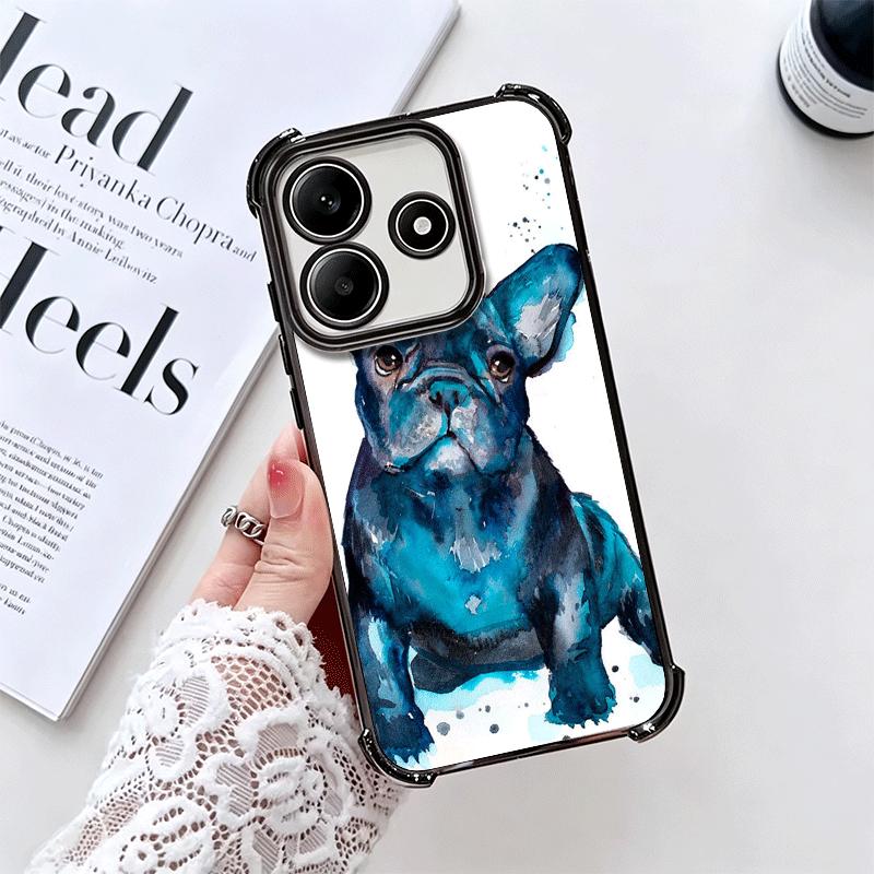 French Bulldog Dog Pug Design Plating Phone Case For Xiaomi Redmi Note 14 15 Pro Plus 13 12 11 11S 11T 10 9S 9 5G Anti-Fall Aira