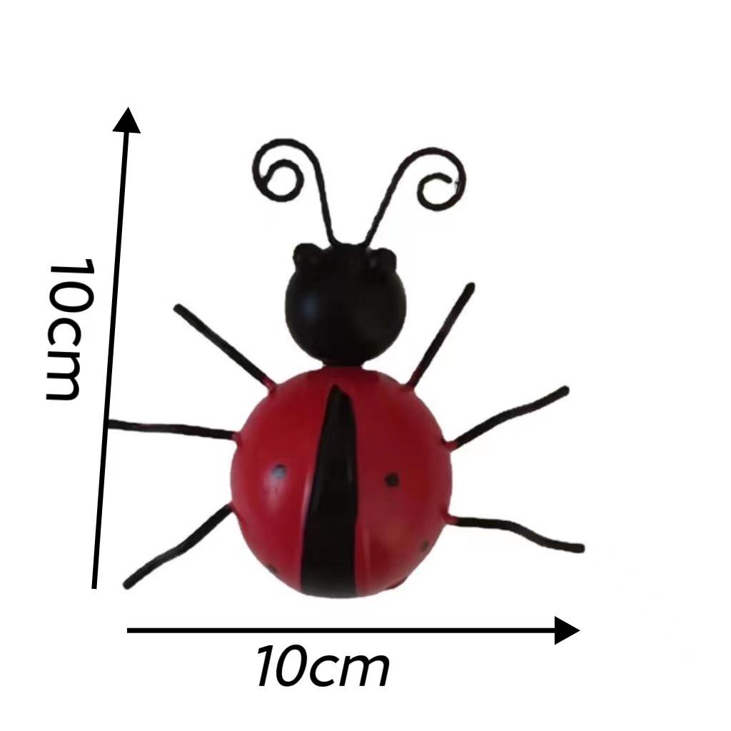 Creative Wrought Iron Ladybug Ornament for Home, Outdoor Courtyard, Garden, or Wall Decor.