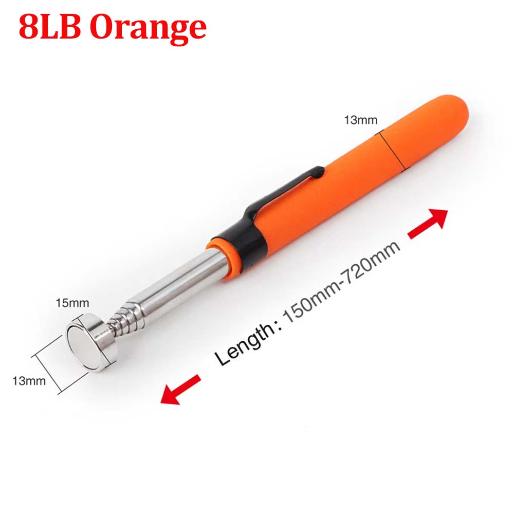 1PC Extendable Pickup Rod Stick,Magnetic Picker Mini Portable Telescopic Magnetic Magnet Pen Tool For Picking Up Screws Nut Bolt оранжевый