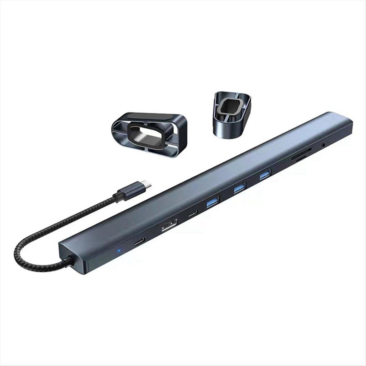 10-In-1 USB C Hub Multi-Port Splitter Adapter USB TYPE-C to 3.0USB PD100W Docking Station Laptop Stand China Mainland