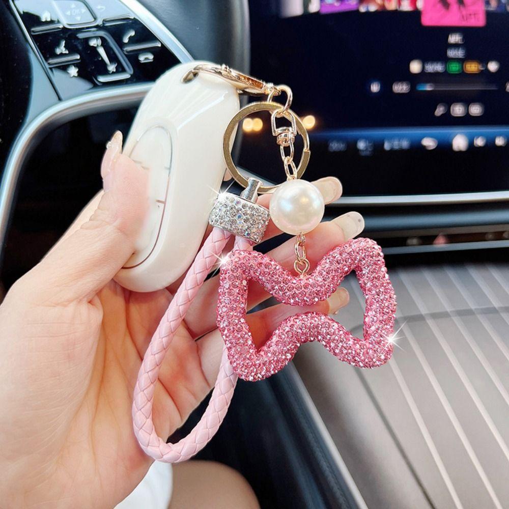 Hollow Out Design Leather Rope Keychain Simple Style Car Key Pendant  Personal Accessories