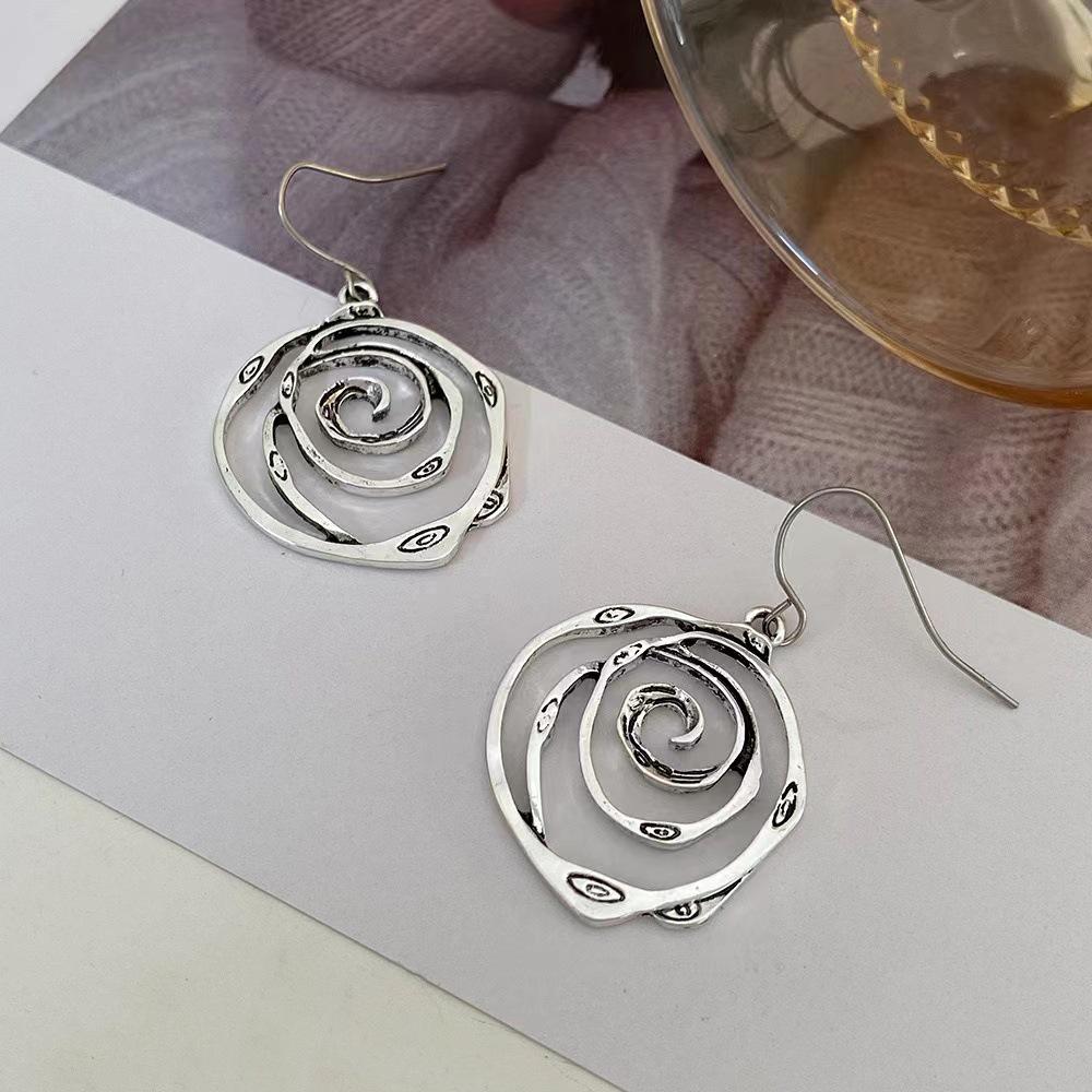 Punk Rock Thorn Rivet Hip Hop Round Earrings