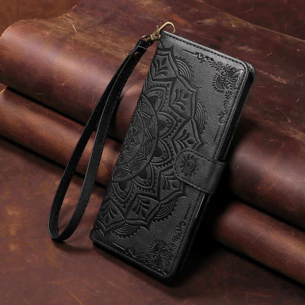 Flip Wallet Case For Samsung Galaxy A33 A53 A73 A22 A32 A52 A72 A42 A17 A16 A15 A14 A13 A12 4G 5G Leather Cover Mandala Embossed