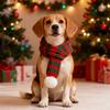 Winter Warm Knitted Pet Scarf Christmas Dog Scarf Universal Collar New Year Pet Scarf for Small Medium Dog Teddy Chihuahua