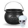 Two-Piece Halloween Party Decorations Set Witch Candy Buckets with Skull Ornament Perfect Halloween Props for Parties & Events