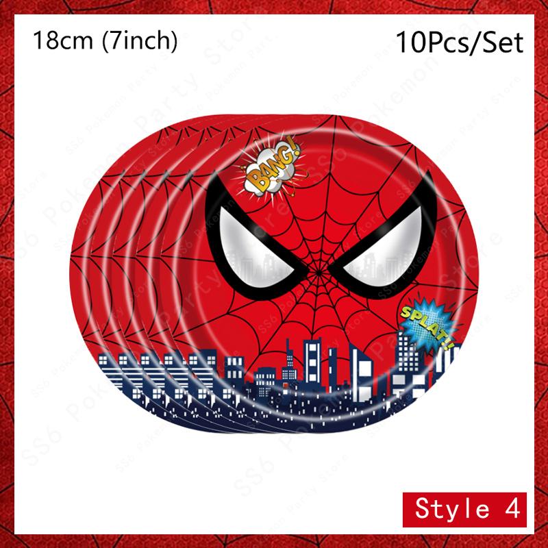 Spiderman Birthday Party Decor Itemations Disposable Tableware Plate Cup Napkins Bags Spidey Party Birthday Decor Itemation Supplies Set