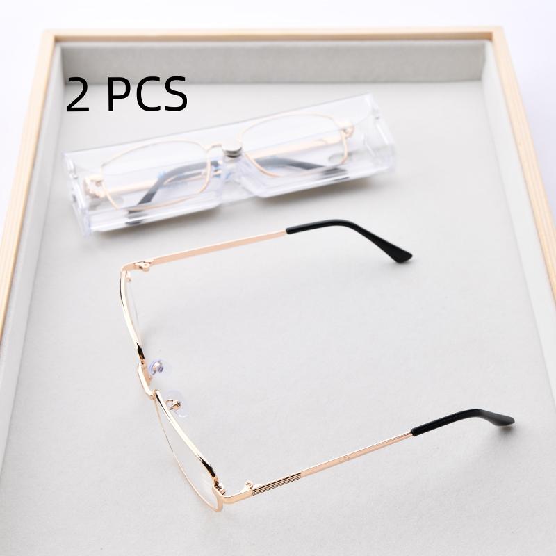2PCS Suit Anti-Scratch Reading Glasses Men Women 100% Glass Lens Presbyopic GlassesPresbyopic EyeGlasses Magnifying Eyewear