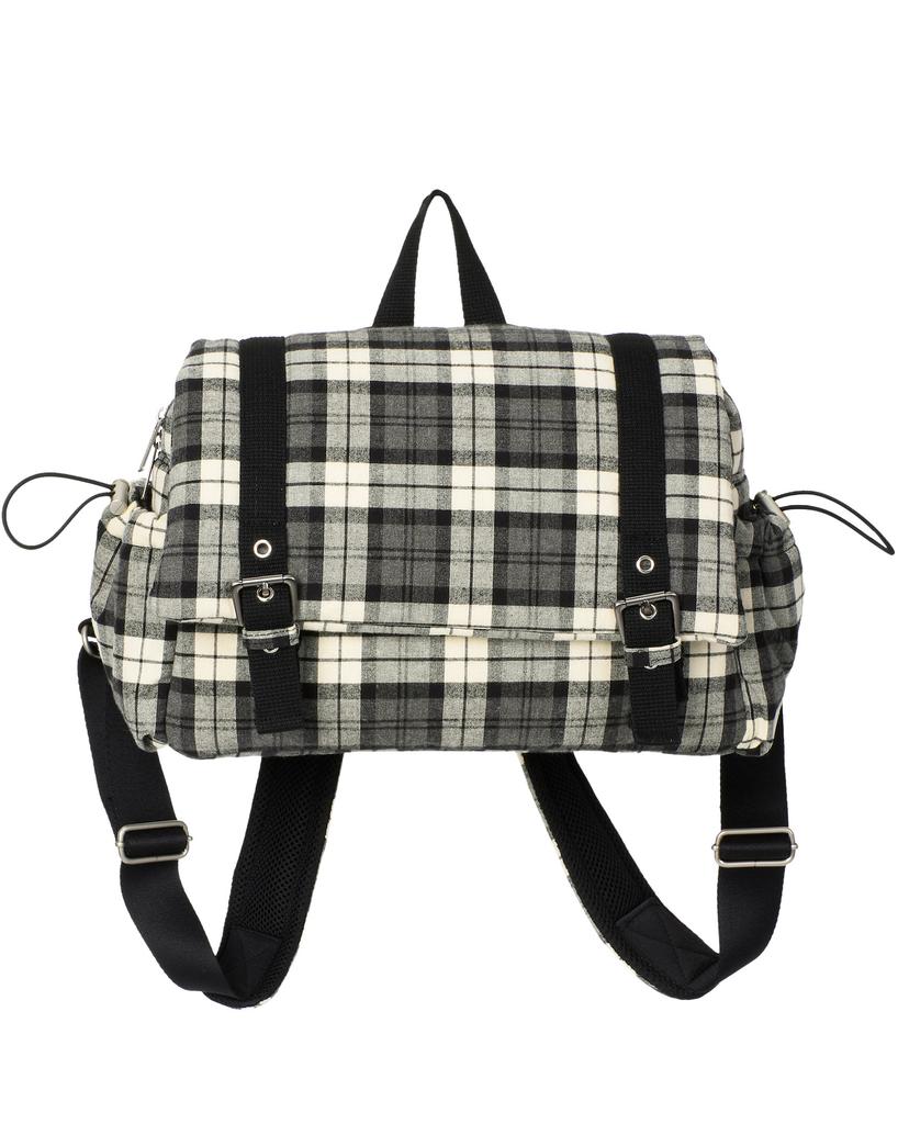 Pahisum Square Check Backpack_Ivory