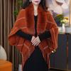 Knitted Plush Wraps Scarf Winter Warm Tassel Loose Shawl  for Evening Dresses Wedding