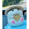 1PC Cute Hamster with Straw Hat Car Ornament,Car Decoration Auto Interior Dashboard Accessories