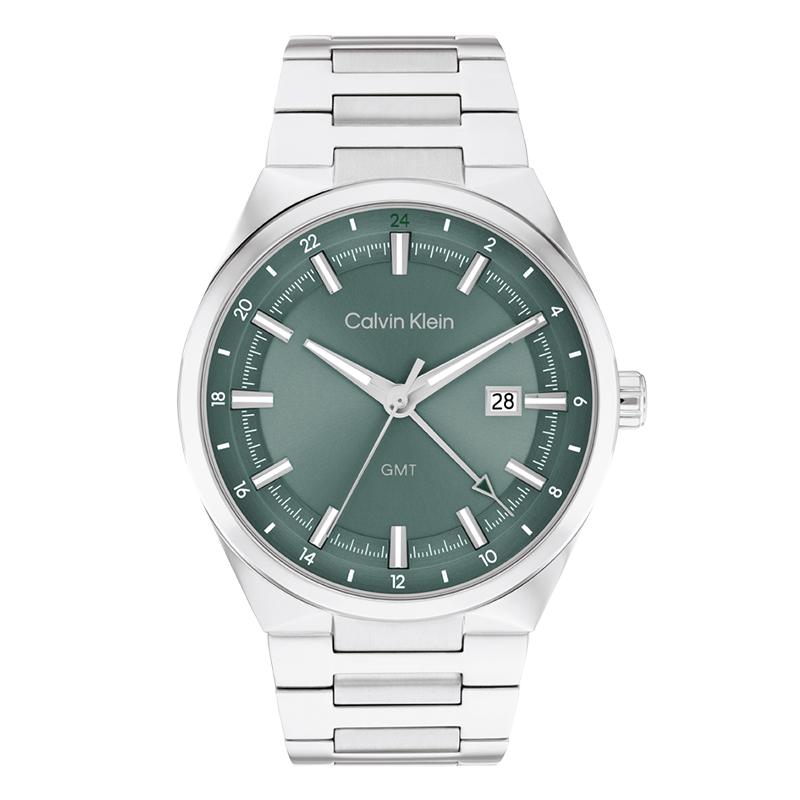 Calvin Klein Quartz Watch Steel Bracelet Green Dial Fashion Business Men watches 25200492 25200492 Green Dial