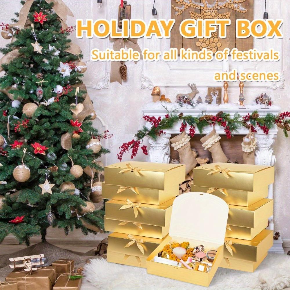 8pcs Gift Boxes with Lids Bridesmaid Boxes with Golden Ribbon Gift Boxes Flip-top Gift Box Folden Gift Wrap Box Party Favors Boxes Storage Box