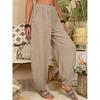 2026 Women's Solid Color Casual Pants Loose Home Harem Breathable Long Pants