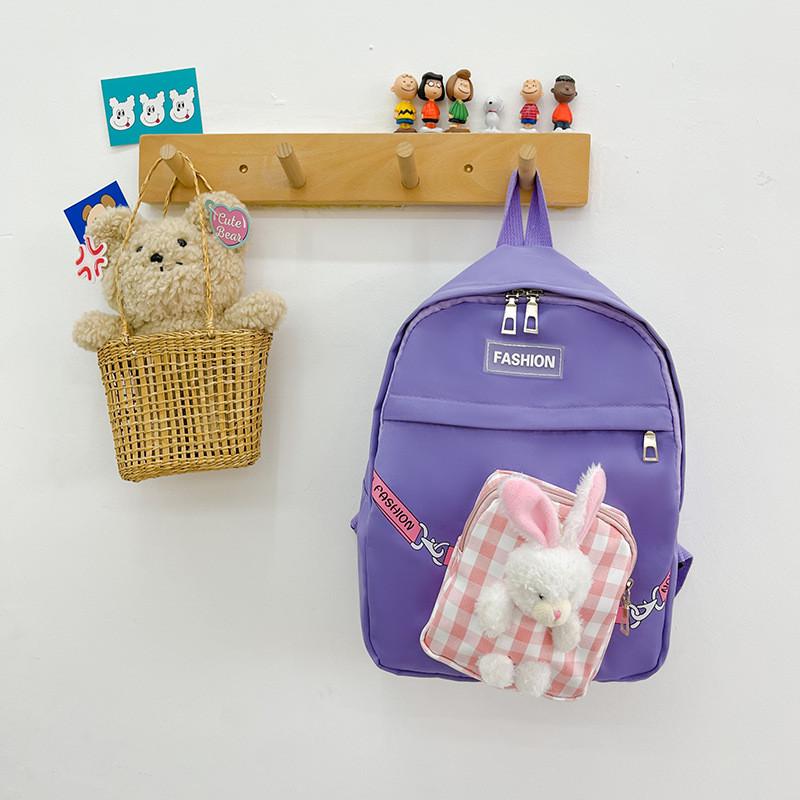 Cute Colorful Bunny Backpack For Kids Stylish Durable Oxford Fabric Preschool Bag
