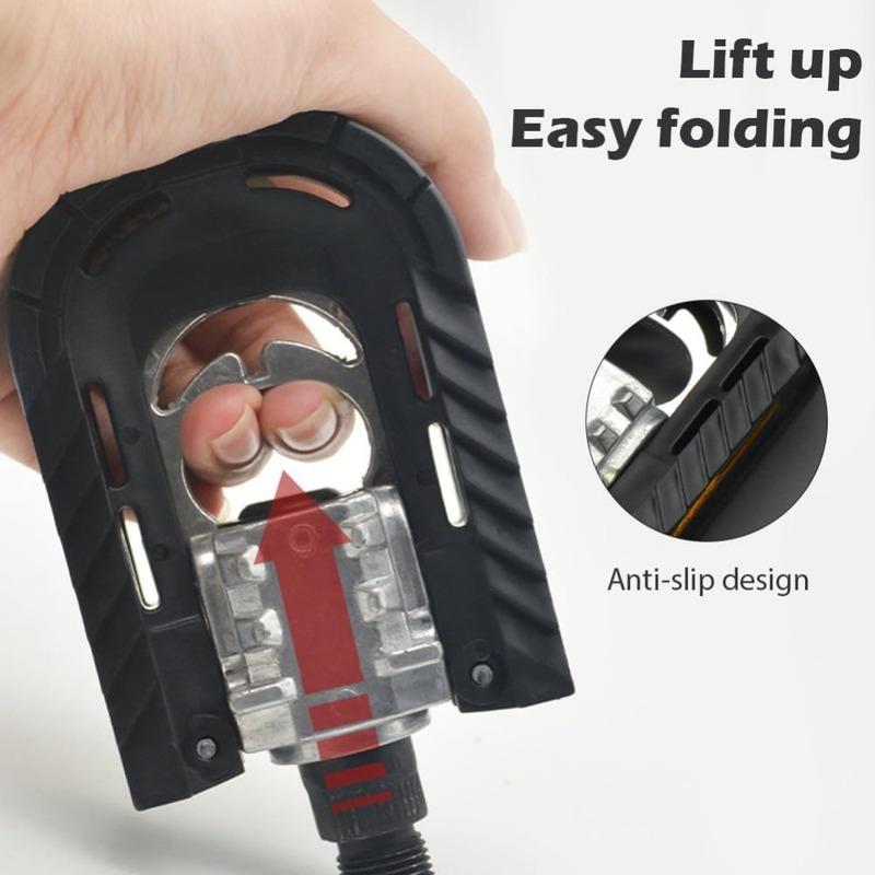 Folding Bicycle Bike Pedals for Ebike with Reflective Strips Wide Flat Pedals,Aluminum Urban Cycling Pedals