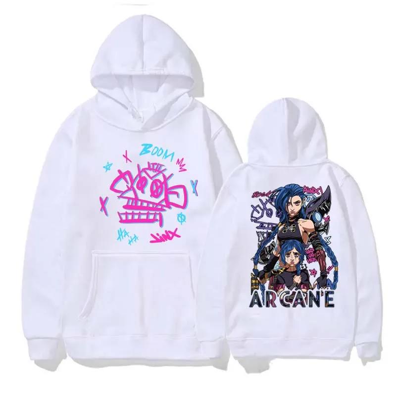 Harajuku Hip Hop Pullover Tops Anime Arcane Hoodie Sweatshirt Fans Gift Streetwear Women Men Fleece Sweatshirts Hooded Pullovers